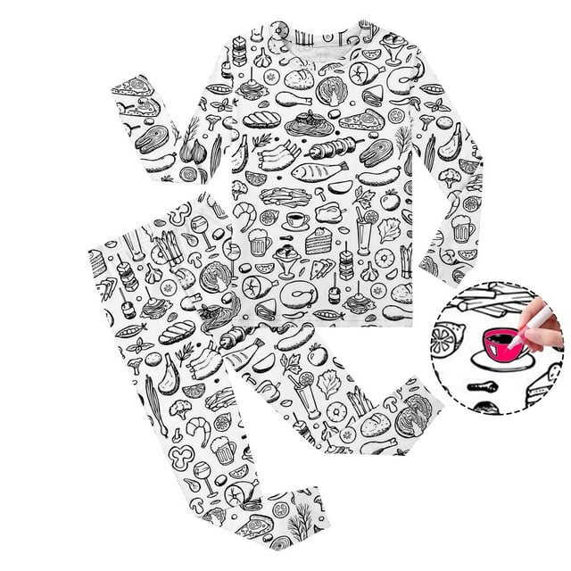 2025 Funny DIY Hand Painted Homewear Set Christmas Coloring Color Your