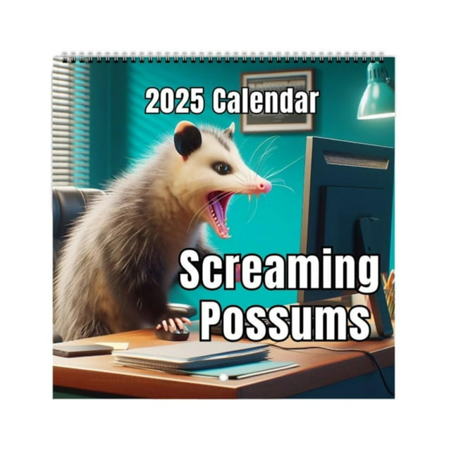 2025 Funny Screaming Possums Calendar 2025 Wall Calendar January 2025