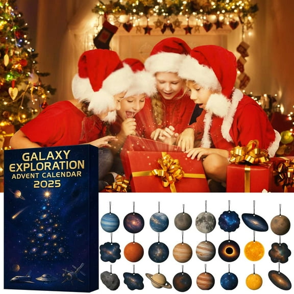 2025 Galactic Exploration Advent Calendar, Space Themed Christmas Countdown with Daily Surprises, Educational Space for Kids, Holiday Countdown Calendar for Families