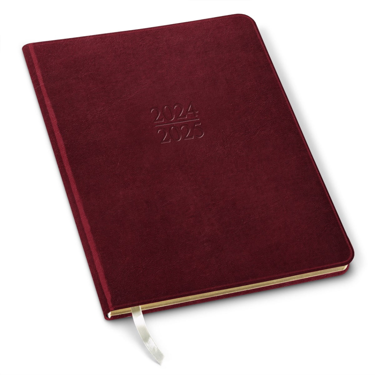 Gallery Leather Academic Planner 2025 Acadia Burgundy 9x7