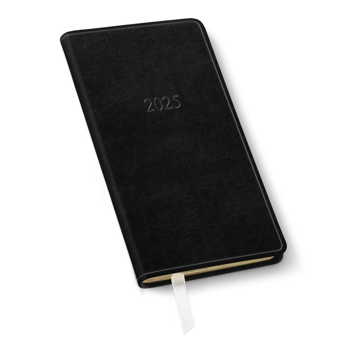 Gallery Leather Pocket Weekly Planner 2025 Acadia Black 6x3.25