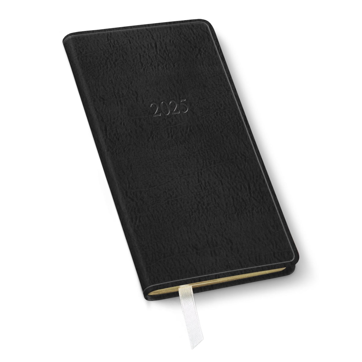 Gallery Leather Pocket Weekly Planner 2025 Freeport Black 6x3.25