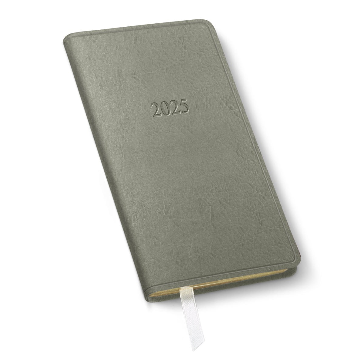 Gallery Leather Pocket Weekly Planner 2025 Freeport Metallic Silver