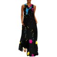 thumbnail image 1 of 2025 Geometric 80S Dress Summer Vibrant Retro Style Graffiti Street Wear Casual Long Dresses Lady Graphic Trendy Maxi Dress Big Size, 1 of 6