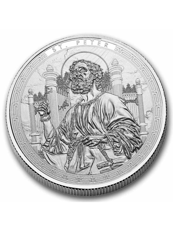 2025 Ghana 1 oz Silver Patron Saints St. Peter (Box/COA)
