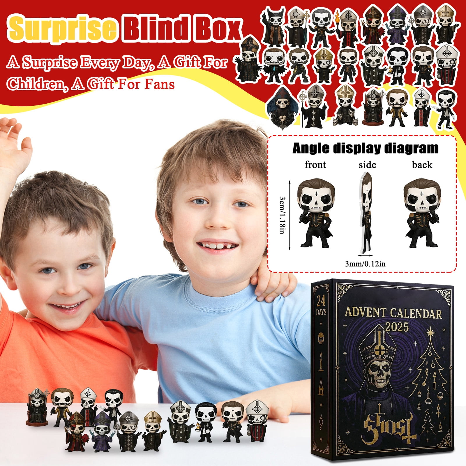 2025 Ghost Advent Calendar, 24 Days Advent Calendar with Blind Box 24 ...