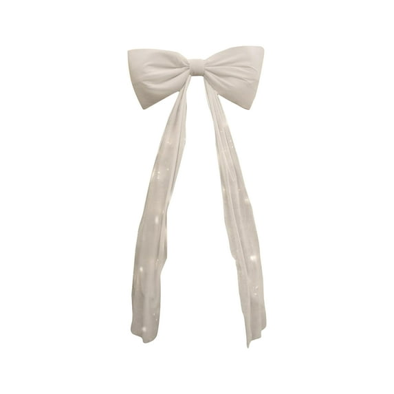 2025 Giant White Christmas Bow, Large Suede Christmas Tree Topper Bows, Handcrafted Festive Holiday Ornament for Indoor Home Wreath Garland Decorations Gift Red 6 Ft