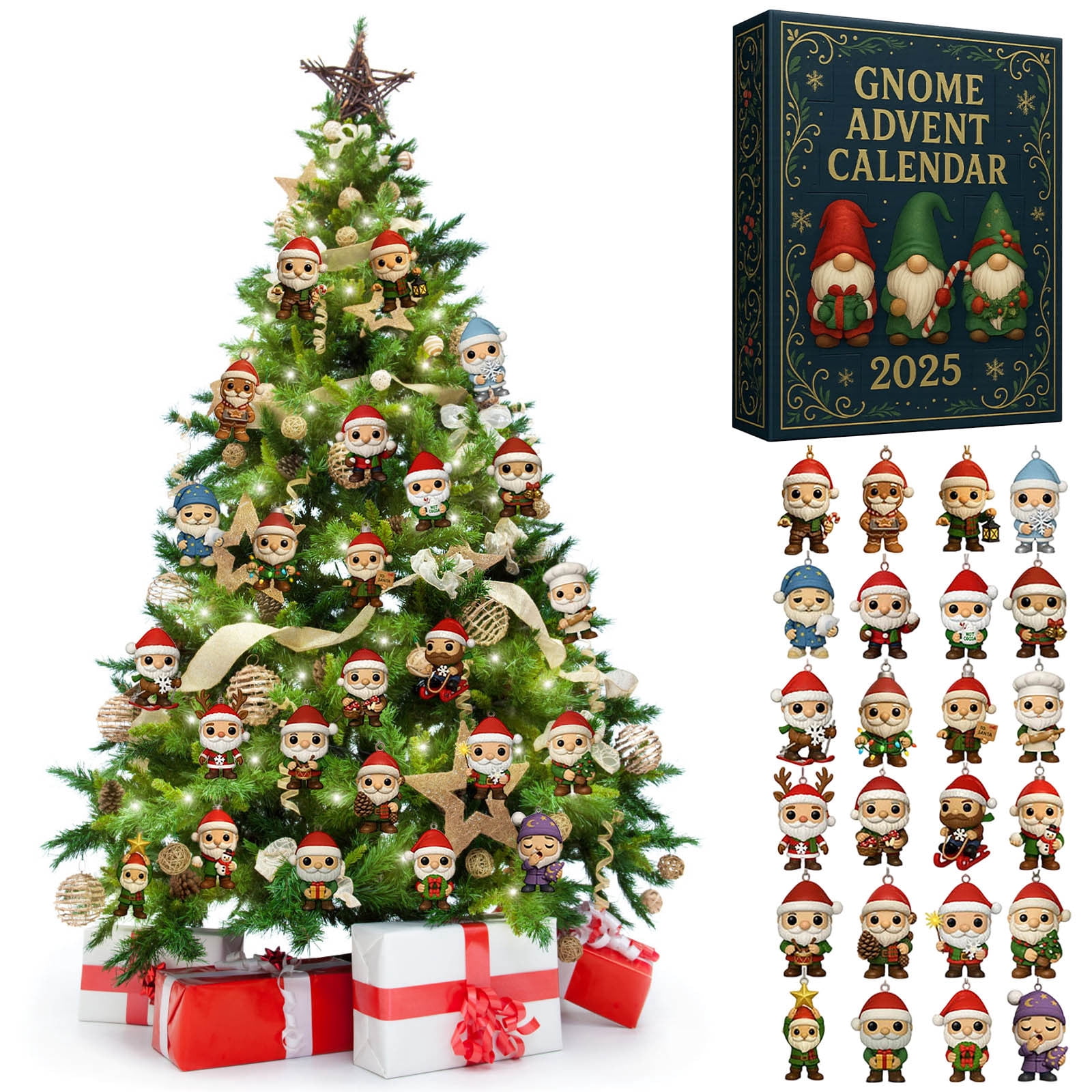 2025 Gnome Christmas Advent Calendar - Festive 24-Day Countdown ...