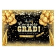 thumbnail image 1 of 2025 Gold and Black Graduation Photography Backdrop Congratulations Congrats Grad Background for Class of 2025 Graduation Prom Party Decoration Banner Picture Photo Studio (43*70Inch), 1 of 5