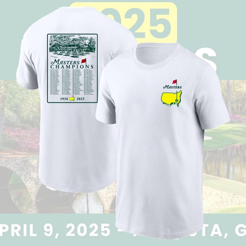 2025 Golf Club T-Shirt, The Masters Golf Tournament Augusta National T ...