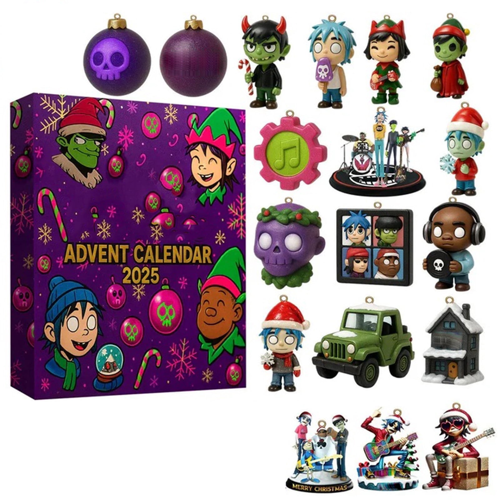 2025 Gorillaz Advent Calendar, 24 Days of Music Band Countdown Calendar ...
