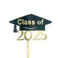 thumbnail image 1 of 2025 Graduation Acrylic Cake Topper, Happy Graduation Party Decoration - Pre-Assembled, Double-Sided Black Cardstock with Glitter, Ideal for Class of 2025, 1 of 3