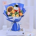 thumbnail image 1 of 2025 Graduation Bear Flower Bouquet Set, Handmade Yarn Bear Bouquet with Light, Plush Teddy Bear Graduation Gift for 2025, Knitted Flower Bouquet Greeting for Graduation Flowers Party Favors, 1 of 6