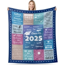 2025 Graduation Blankets for Her Him High School Seniors Gifts for Girls Boys Class of 2025 Throw Blanket for Women Men Graduation Decorations 2025 College Graduation Gifts for Her Nursing 60x80