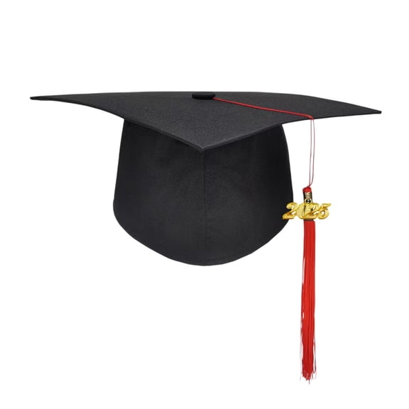 2025 Graduation Cap 9.4x4.7in | Adjustable Mortarboard with Year Tassel | Bachelor's Degree Hat for Adults/Kids Ceremony Photo Props (0.18lb)