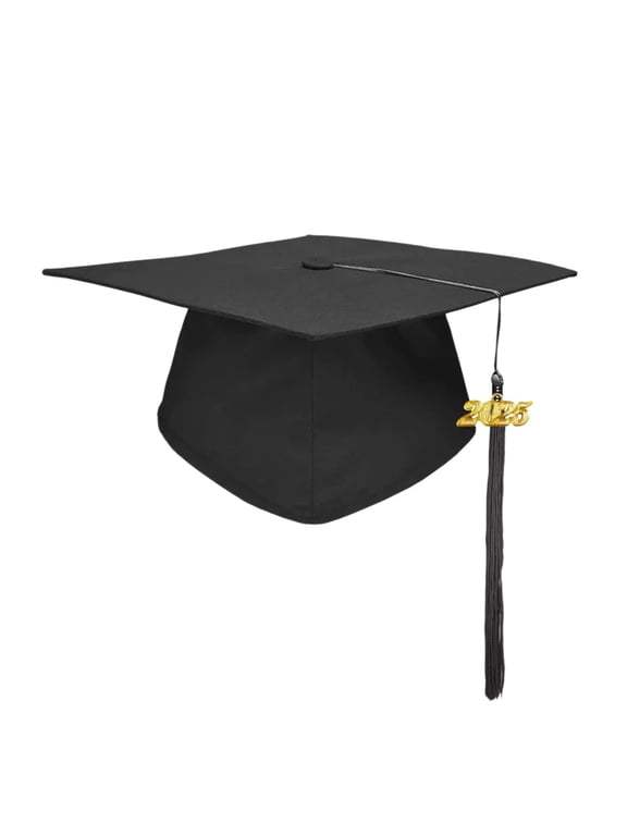 2025 Graduation Cap 9.4x4.7in | Adjustable Mortarboard with Year Tassel | Bachelor's Degree Hat for Adults/Kids Ceremony Photo Props (0.18lb)