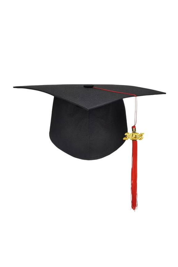 2025 Graduation Cap with Tassel - Adjustable Bachelor's Degree Mortarboard Hat for Adults & Kids, Classic Black Academic Cap for Ceremony & Photos