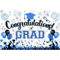 thumbnail image 1 of 2025 Graduation Congrats Grad Backdrop Blue Balloon Congratulations Class of 2025 Decorations Background Commencement Graduate Student Celebration Party Baby Shower Banner Photo Booth, 1 of 10