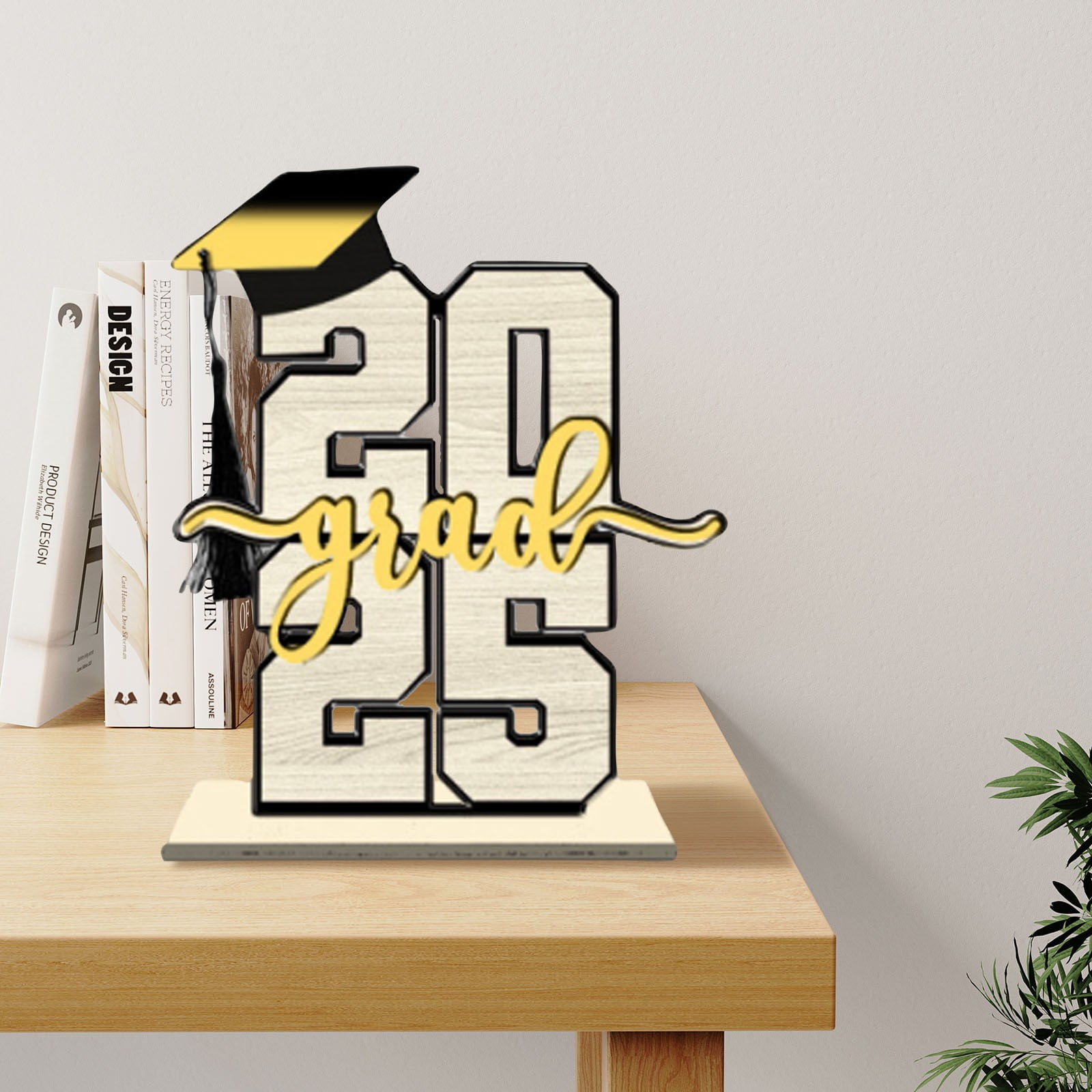 2025 Graduation Decorations,Class of 2025 Table Wooden Desktop ...