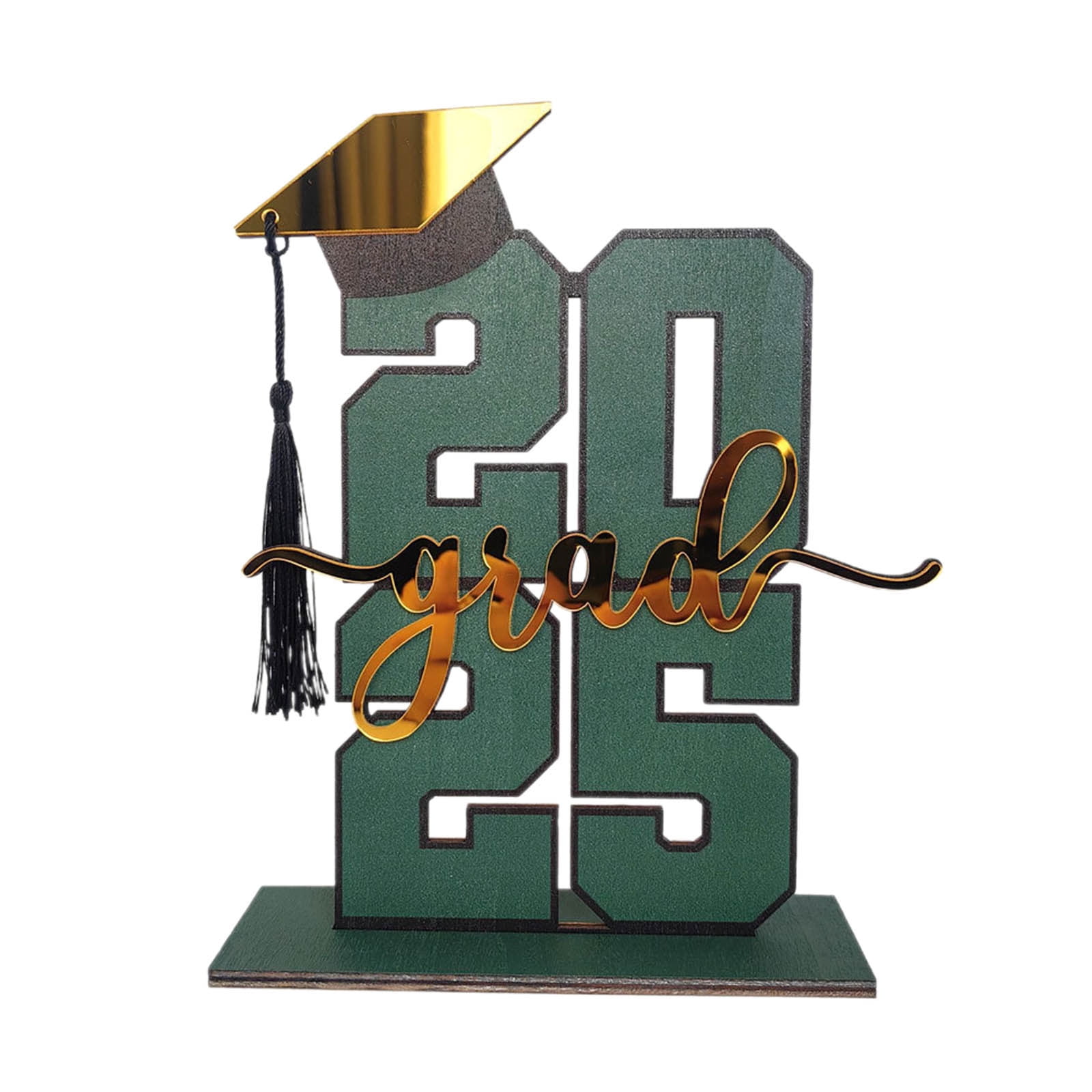 Grad 2025 Wooden Letter Sign - Blue Graduation Party Decor, Free Standing Table Or Wall Decor