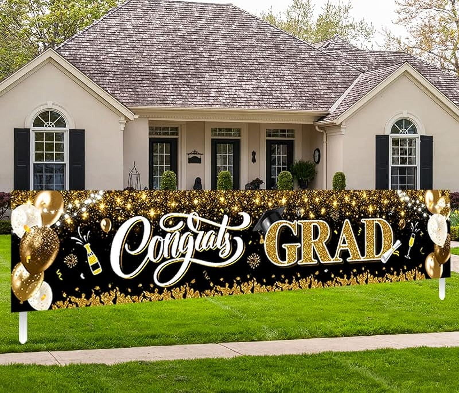 2025 Graduation Decorations-Congrats Grad Yard Sign Banner Decoration ...