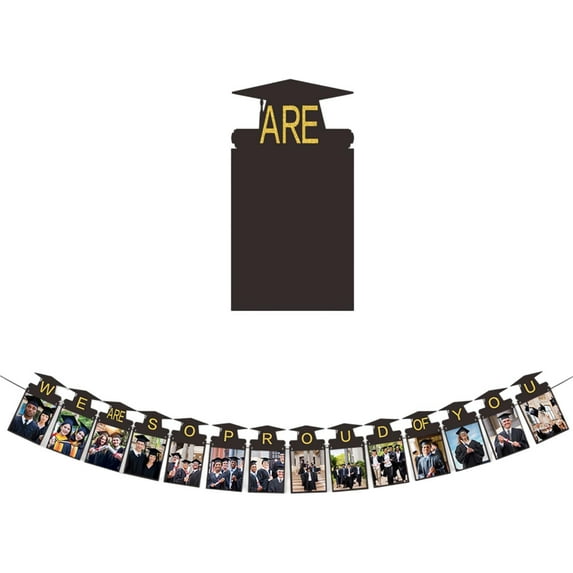 2025 Graduation Decorations Photo Banner Kindergarten To 12th Grade Picture Display Party Supplies For Middle High School College Celebration