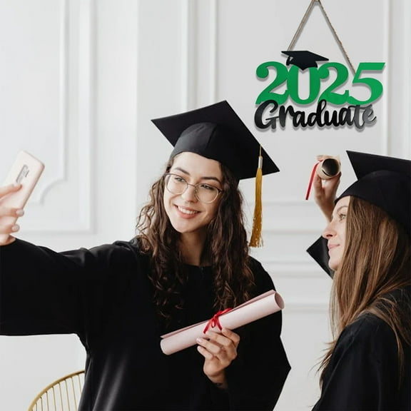 2025 Graduation Decorations Wood Cutout Grad 2025 Wooden Sign Graduation Photo Booth Props Class of 2025 Decorations Graduation Picture Props for Graduation Announcements