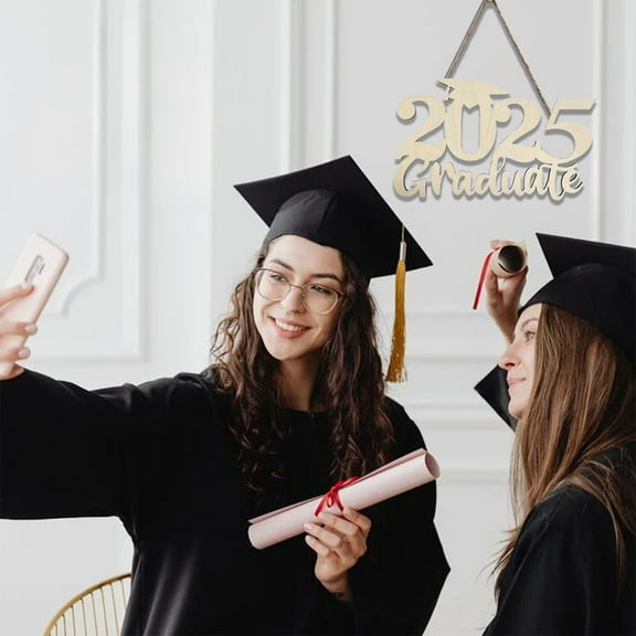 2025 Graduation Decorations Wood Cutout Grad 2025 Wooden Sign Graduation Photo Booth Props Class of 2025 Decorations Graduation Picture Props for Graduation Announcements