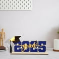 thumbnail image 1 of 2025 Graduation Decorations, Wooden Table Sign, Class of 2025 Graduation Decorations Sign, 2025 Graduation Table Sign Sign for High School College Graduates Bachelor Hat Design with Base (Blue), 1 of 5