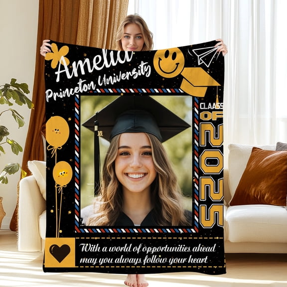 2025 Graduation Gifts Blanket,Graduation Gifts for Her/Him, Class of 2025 High School/College/Masters Degree/Doctorate/PHD Gifts, 60"x80"