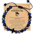 thumbnail image 1 of 2025 Graduation Gifts for Him Boys Men, 5th 6th 8th Grade Kindergarten Preschool High School College Master Degree Elementary Middle School Graduation Cross Bracelet Gifts with Card for Him Boys, 1 of 7