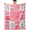 thumbnail image 1 of 2025 Graduation Gifts for Her Graduation Blanket Class of 2025 College Graduation Gifts for Women 2025 Senior Gifts Throw Blanket Middle High School Nurse 5th 8th Grade Graduation Decorations 50x60, 1 of 6