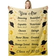 thumbnail image 1 of 2025 Graduation Gifts for Him Her Graduation Blanket College Graduation Gifts for Women Men Class of 2025 Throw Blanket Senior Middle High School Master Nurse Graduate Graduation 60x80, 1 of 6