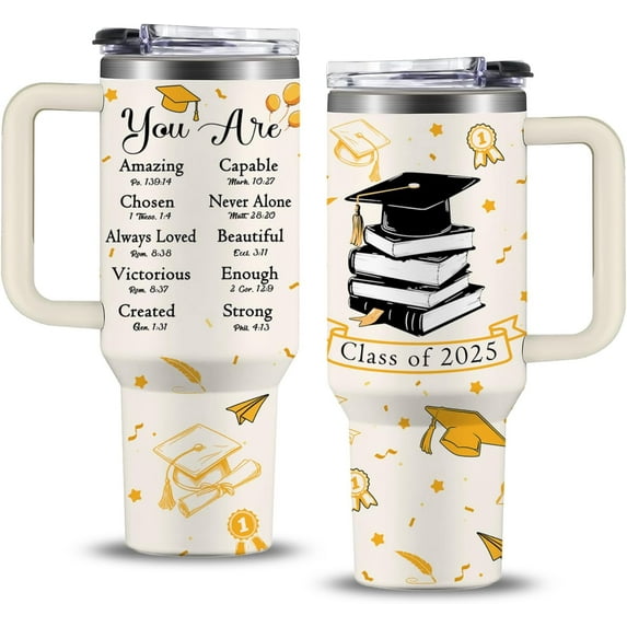 2025 Graduation Gifts for Him Her, 2025 Graduation Tumbler Cup 40oz, Class of 2025 Gifts, Graduation Mugs 2025 - Masters Degree, PHD, High School Senior, College Graduation Gifts for Graduate Students