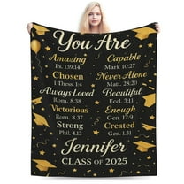 2025 Graduation Gifts for Him Her, Cutom Name Graduation Blankets, Inspirational Christian Graduation Gifts, Class of 2025 Gifts Bulk, Gifts for High School Senior College Student 50x40