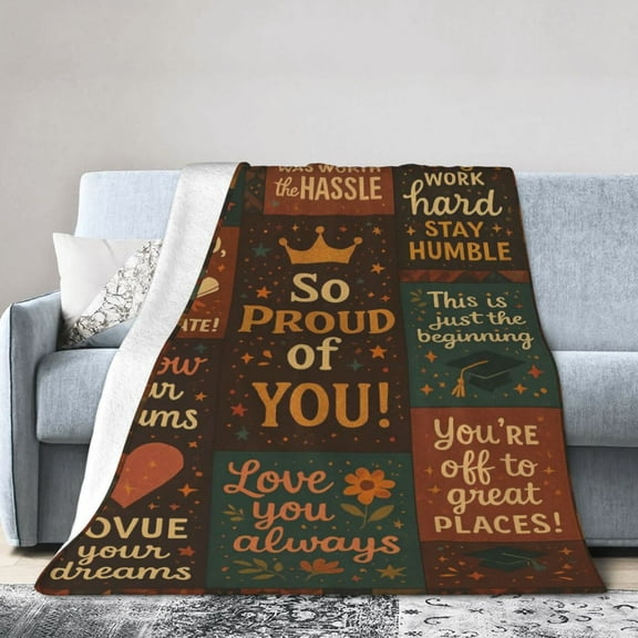 Graduation Gifts For Kids Flannel Blanket for Adults – Cozy Throw for Sofa Bed or Office Use for All Seasons 80x60