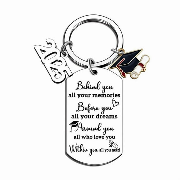 2025 Graduation Gifts for Her Him, Class Of 2025 Graduation Keychain for University College Middle High School Graduate 2025 Souvenir for Senior Masters Degree Student