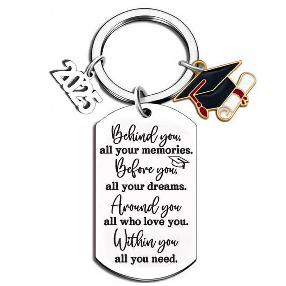 2025 Graduation Gifts for Him Her - Class of 2025 Graduation Keychain, Inspirational Gifts for College Middle High Student
