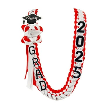 2025 Graduation Honor Ribbon Leis, Graduation Braided Necklace for College Student School Grad Party Supplies, Graduation Gifts for Women and Men
