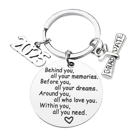 2025-Graduation-Keychain, Ongmies Class of 2025 Graduation Keychain – Ongmies Senior Keychain for Her & Him – Perfect Gift for High School & College Graduates, 1 Graduation Season Keychain