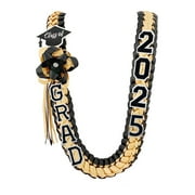 2025 Graduation Leis Class of 2025 Grad Ribbon Double Braided Necklace Handmade Money Leis Graduation Party Accessories for Graduates High School College University
