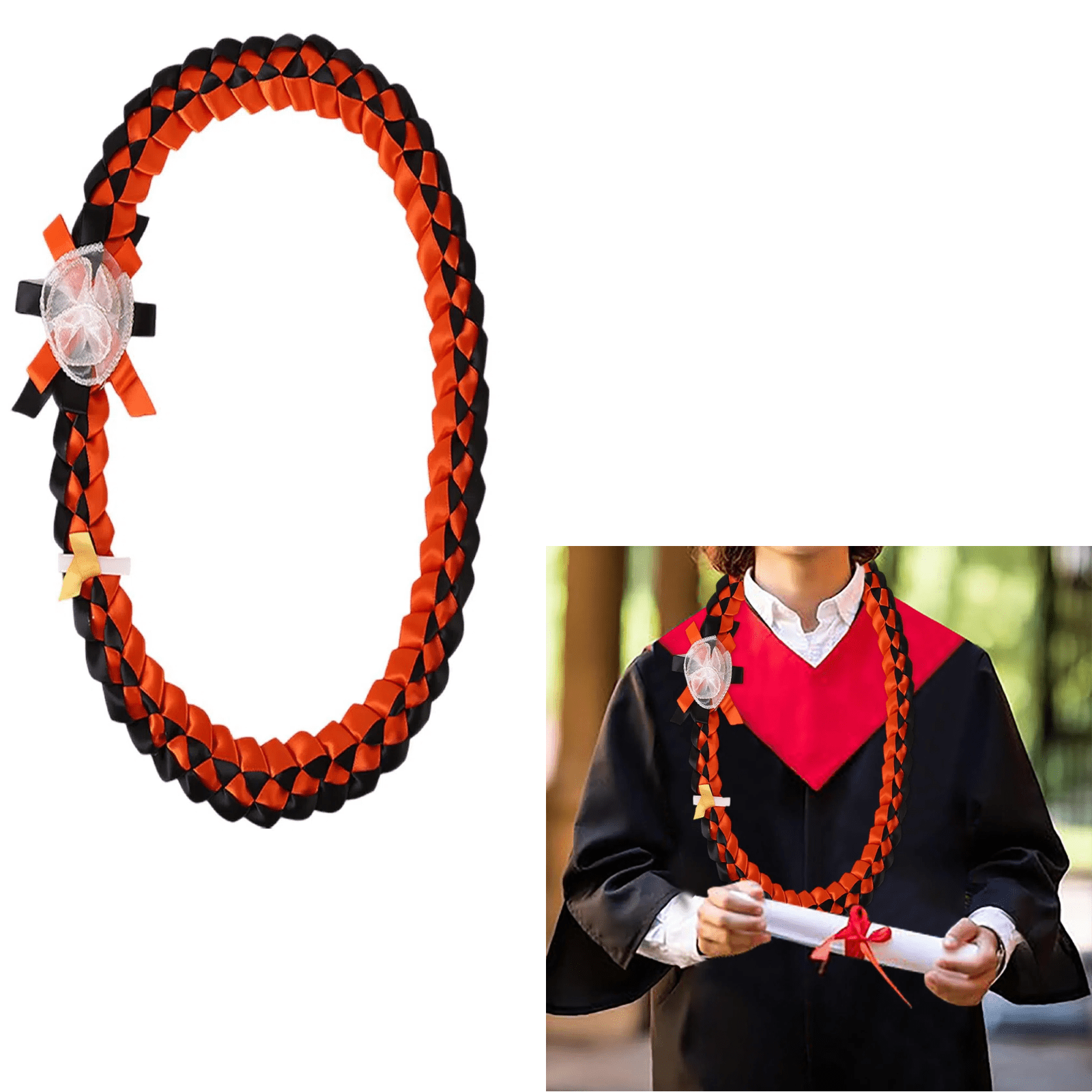University Ribons 2025 Graduation_Leis Class of 2025 Grad Ribbon Double Braided Ribbon ...