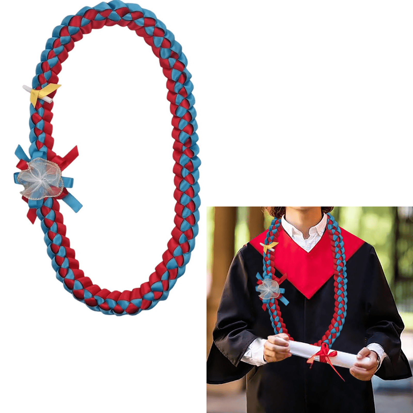 2025 Graduation_Leis Class of 2025 Grad Ribbon Double Braided Ribbon ...