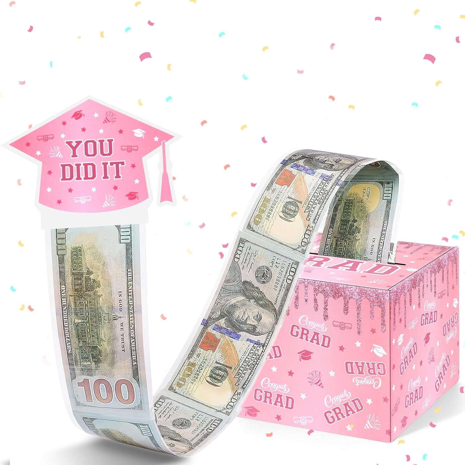 2025 Graduation Money Box for Cash Gift Pull - Graduation Gift - 100 ...
