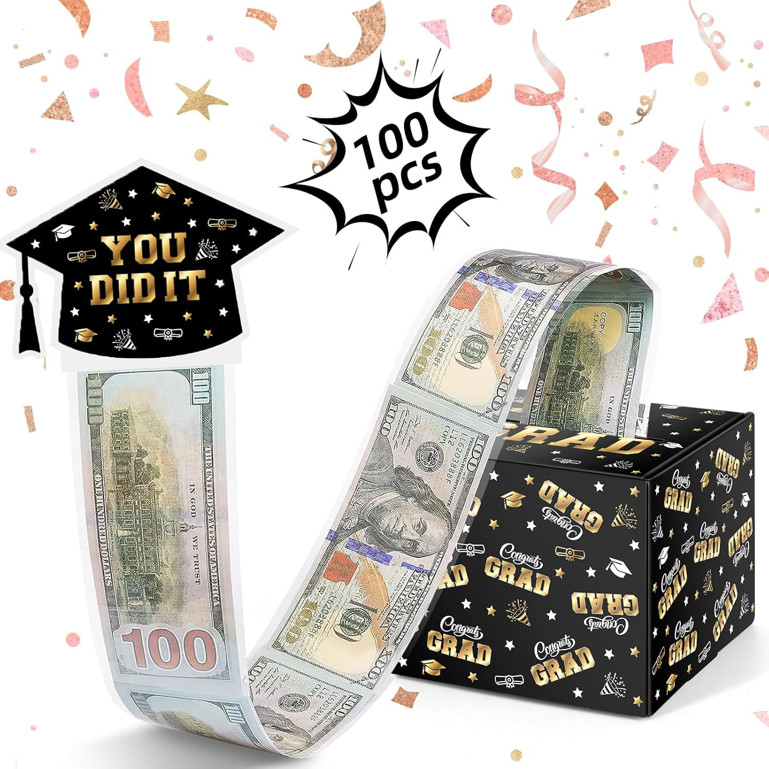 2025 Graduation Money Box for Cash Gift Pull - Graduation Gift - 100 ...