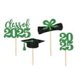 thumbnail image 1 of 2025 Graduation Party Decorations Paper Card Slot Inserts for Cupcake Toppers Cake Decorations Festive Supplies for School Celebrations Ceremonies, 1 of 6