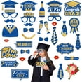 thumbnail image 1 of 2025 Graduation Photo Booth Props - 35 Pcs Graduation Photo Props Set, Class of 2025 Grad Decor for All Ages of Graduates, Black and Gold Photo Props for Graduation Party Decorations Supplies Favors, 1 of 10