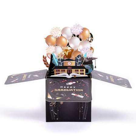 2025 Graduation Pop Up Card - 3D Congratulations Card for High School & College Graduates with Envelope, Unique Graduate Gift for Men & Women, Class of 2025 Keepsake