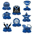 thumbnail image 1 of 2025 Graduation Theme Party Honeycomb Decorations 8-Cell Pack, Sturdy Paper Ornaments With Surface Lamination And Clear Printing, Indoor Outdoor Wall Table Decor For College High, 1 of 5