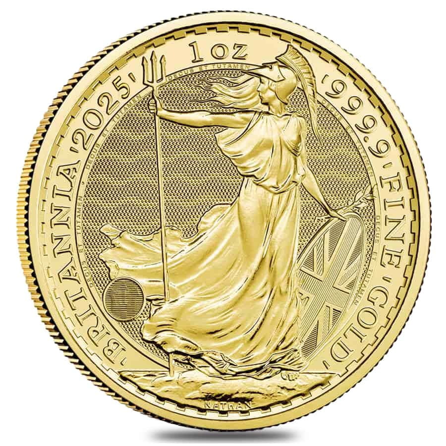BRITISH ROYAL MINT 2025 Great Britain 1 oz Gold Britannia Coin BU